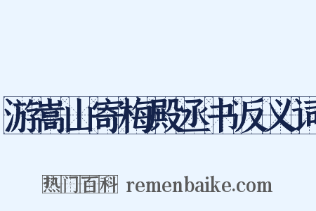 游嵩山寄梅殿丞书反义词是什么意思的图片
